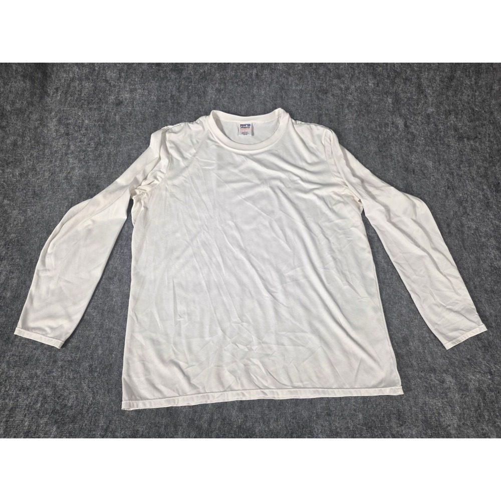 Vintage Patagonia Capilene Mens Large White Long Sleeve Base Layer Made in USA